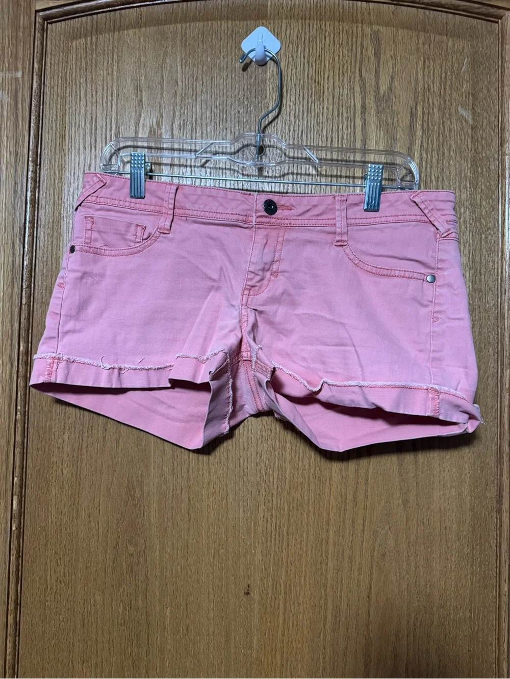 Mudd Pink Cuffed Denim Jean Shorts
